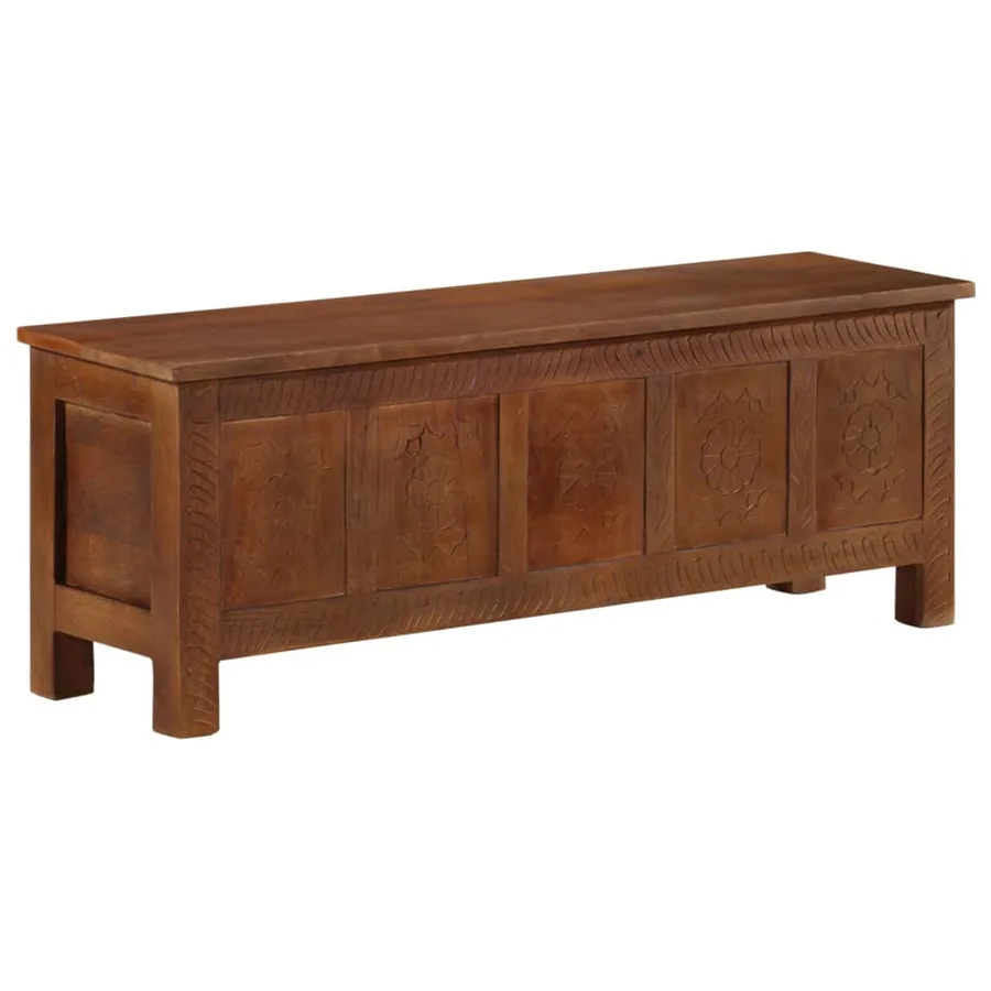 Boîte de rangement 110x30x40 cm Bois de manguier solide - 11