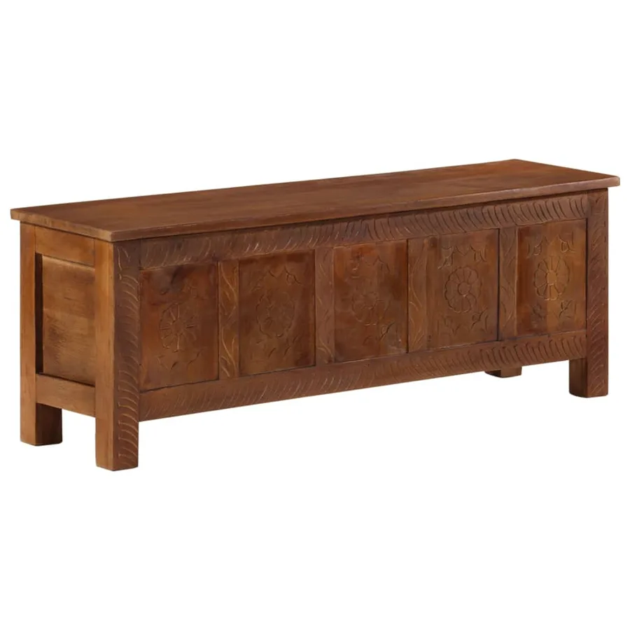 Boîte de rangement 110x30x40 cm Bois de manguier solide - 12