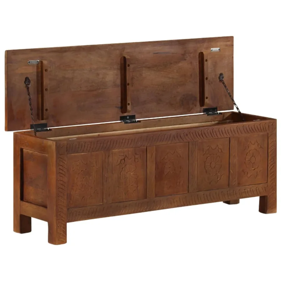 Boîte de rangement 110x30x40 cm Bois de manguier solide - 3