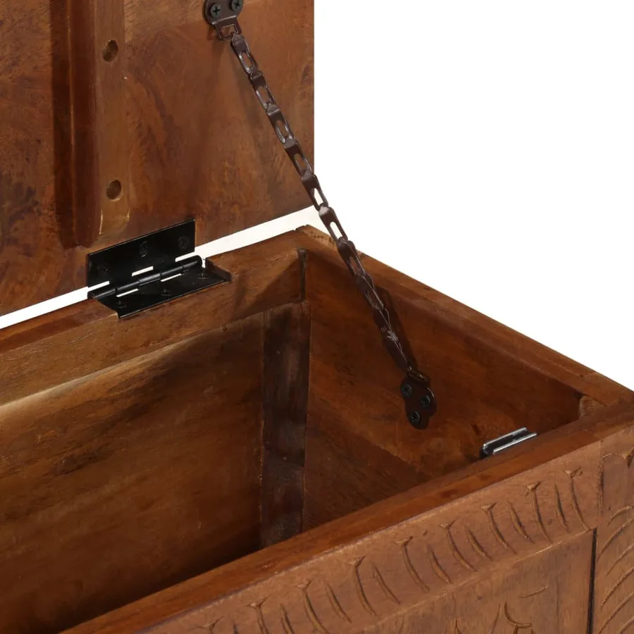 Boîte de rangement 110x30x40 cm Bois de manguier solide - 8