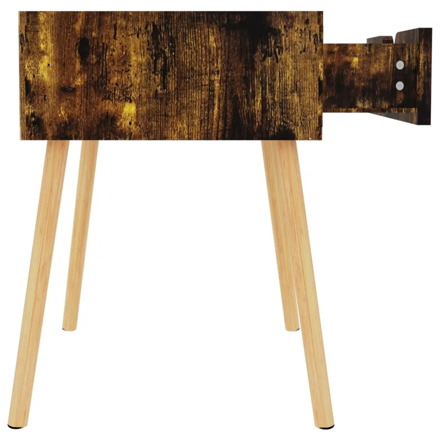 Table de chevet chêne fumé 40x40x56 cm Bois d'ingénierie - 7