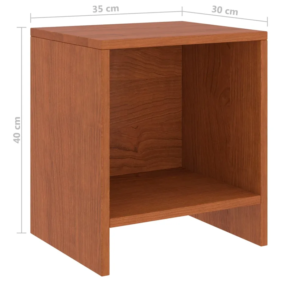 Tables de chevet 2pcs Marron miel 35x30x40cm Bois de pin massif - 7