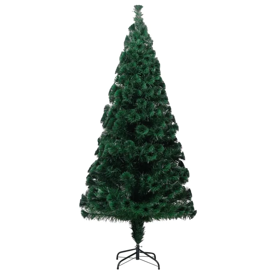 Sapin de Noël artificiel avec support vert 210 cm fibre optique - 4