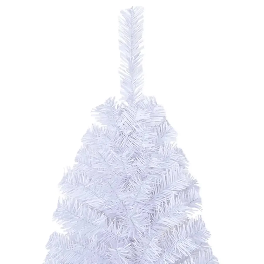 Arbre de Noël artificiel avec branches épaisses blanc 240cm PVC - 3