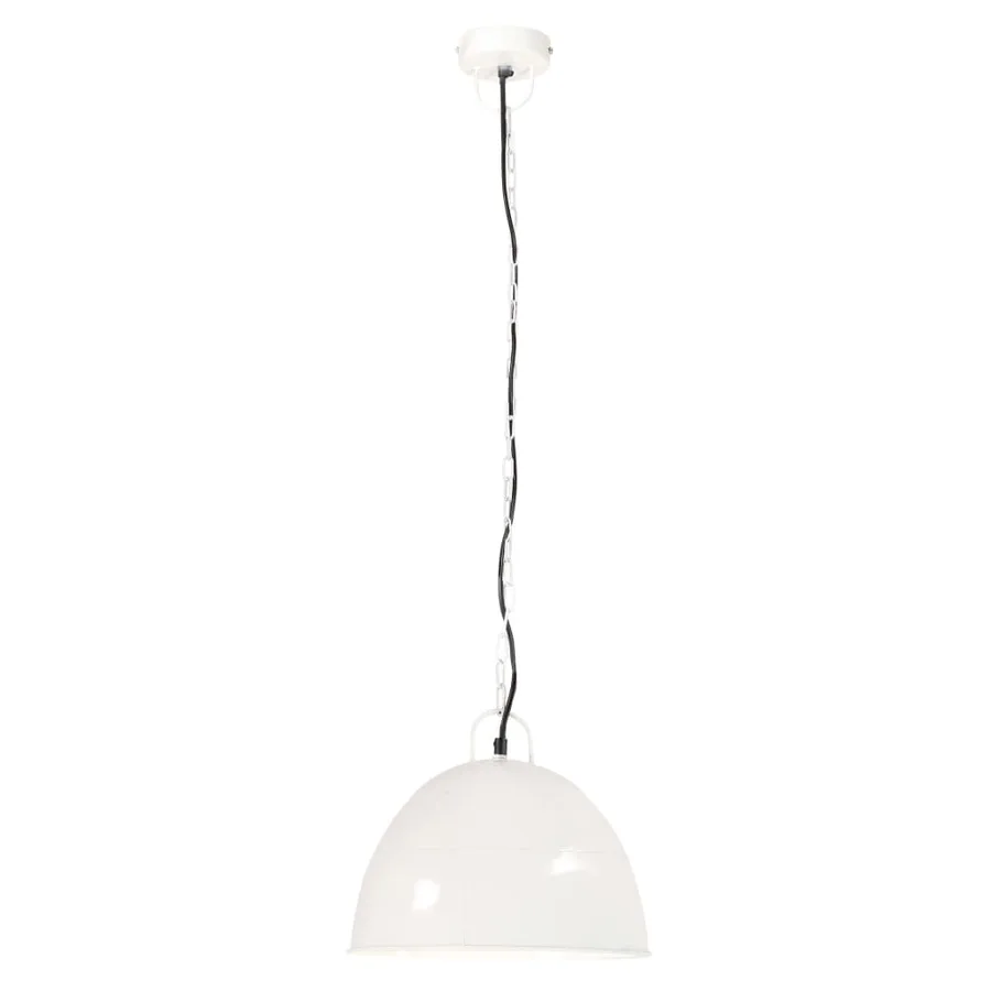 Lampe suspendue industrielle vintage 25 W Blanc Rond 31 cm E27 - 3