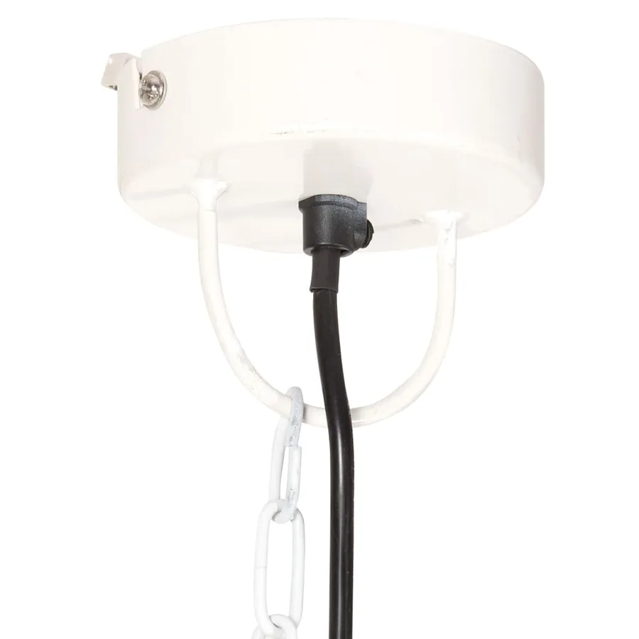 Lampe suspendue industrielle vintage 25 W Blanc Rond 31 cm E27 - 4