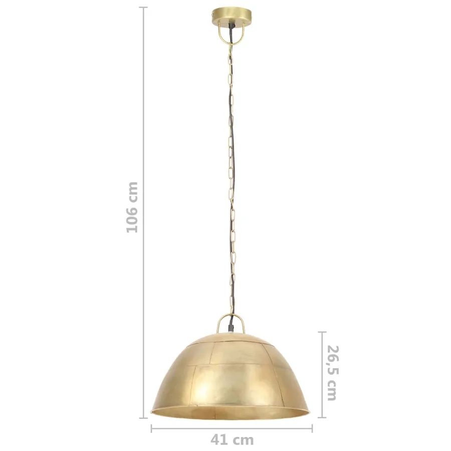 Lampe suspendue industrielle vintage 25 W Laiton Rond 41 cm E27 - 11