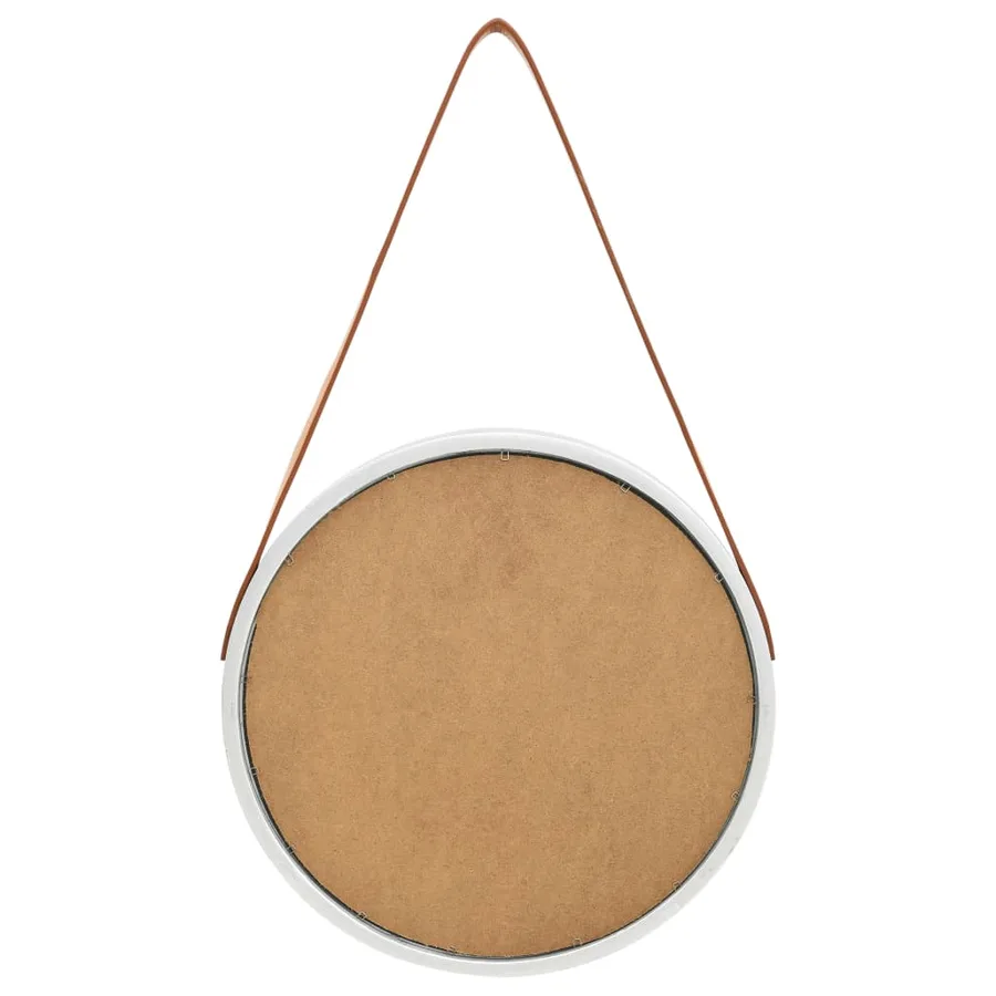 Miroir mural avec sangle 40 cm Argenté - 5