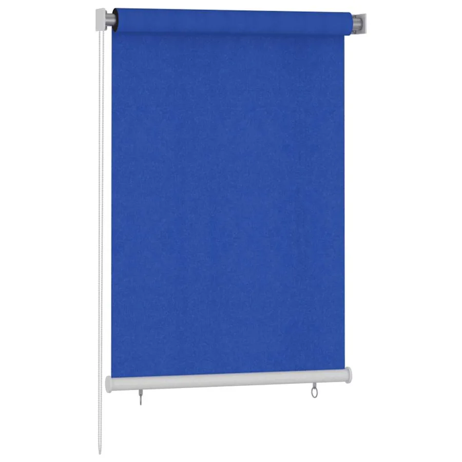 Store roulant d'extérieur 105 (l) x 140 (H) cm bleu HDPE - 2