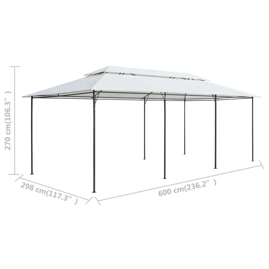 Belvédère 600x298x270 cm Blanc 180 g/m² - 6