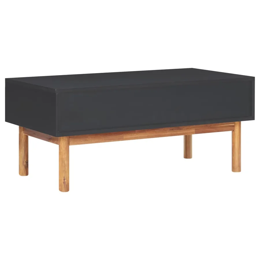 Table basse 90x50x40 cm Bois d'acacia massif et MDF - 5