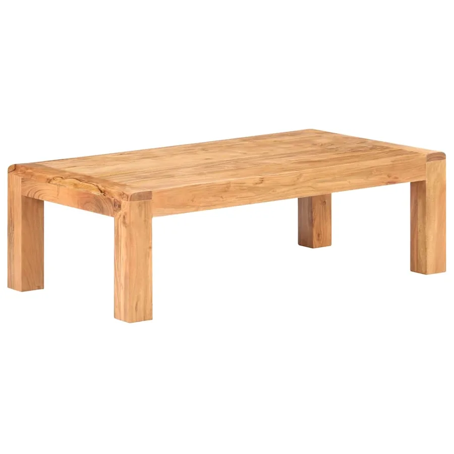 Table basse 110x60x35 cm Bois d'acacia massif et finition miel - 10