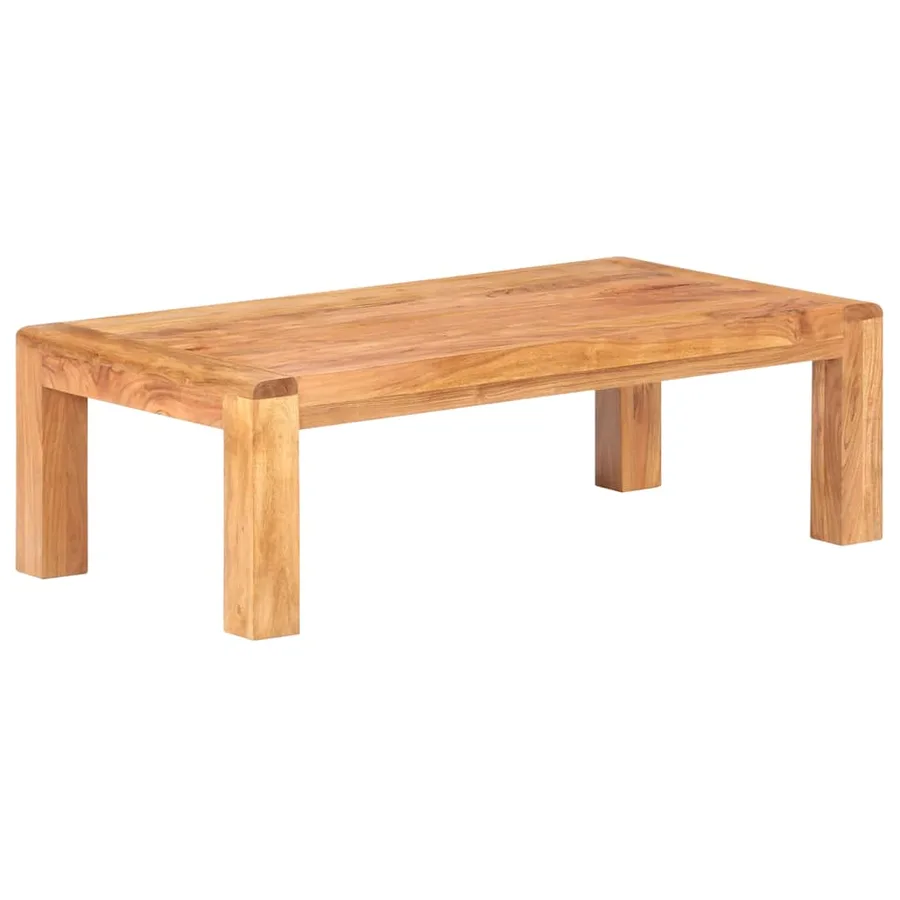 Table basse 110x60x35 cm Bois d'acacia massif et finition miel - 7