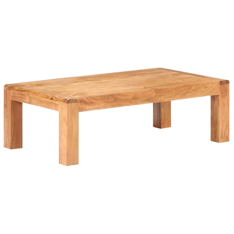 Table basse 110x60x35 cm Bois d'acacia massif et finition miel - 8