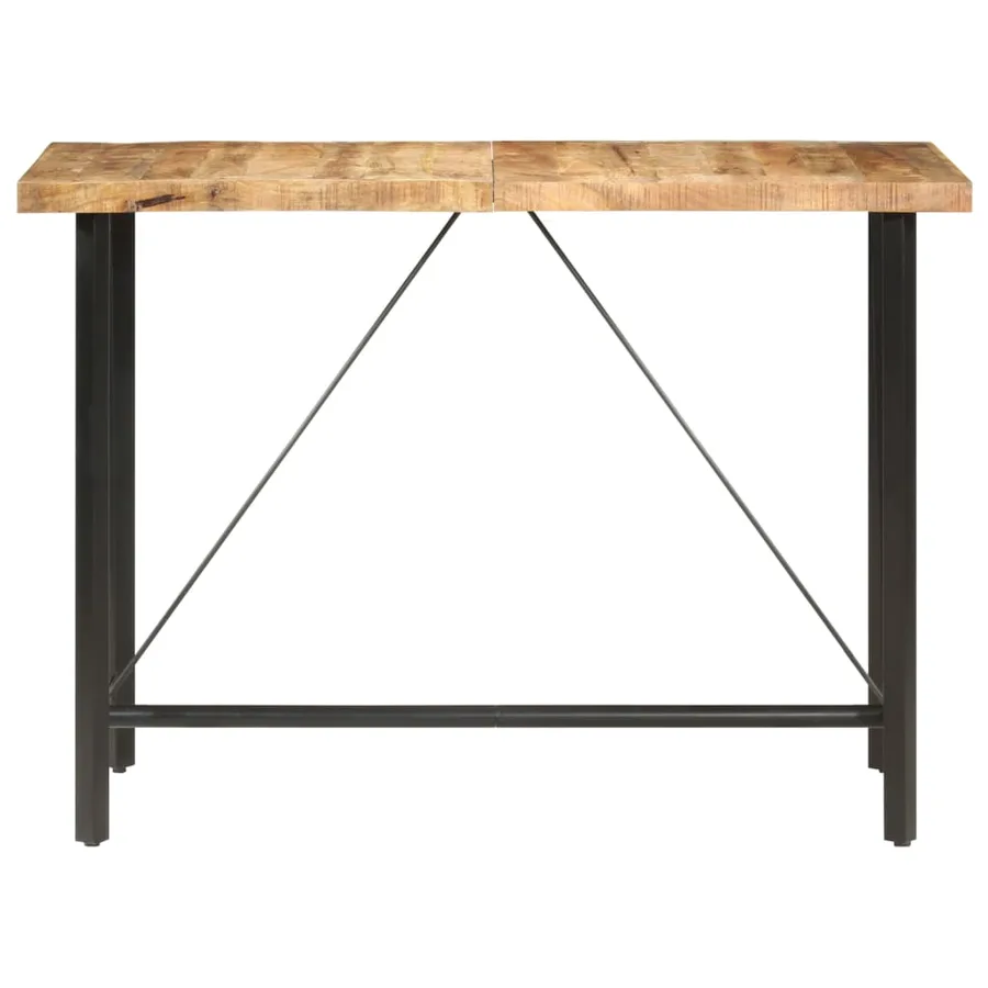 Table de bar 150x70x107 cm Bois de manguier brut - 2
