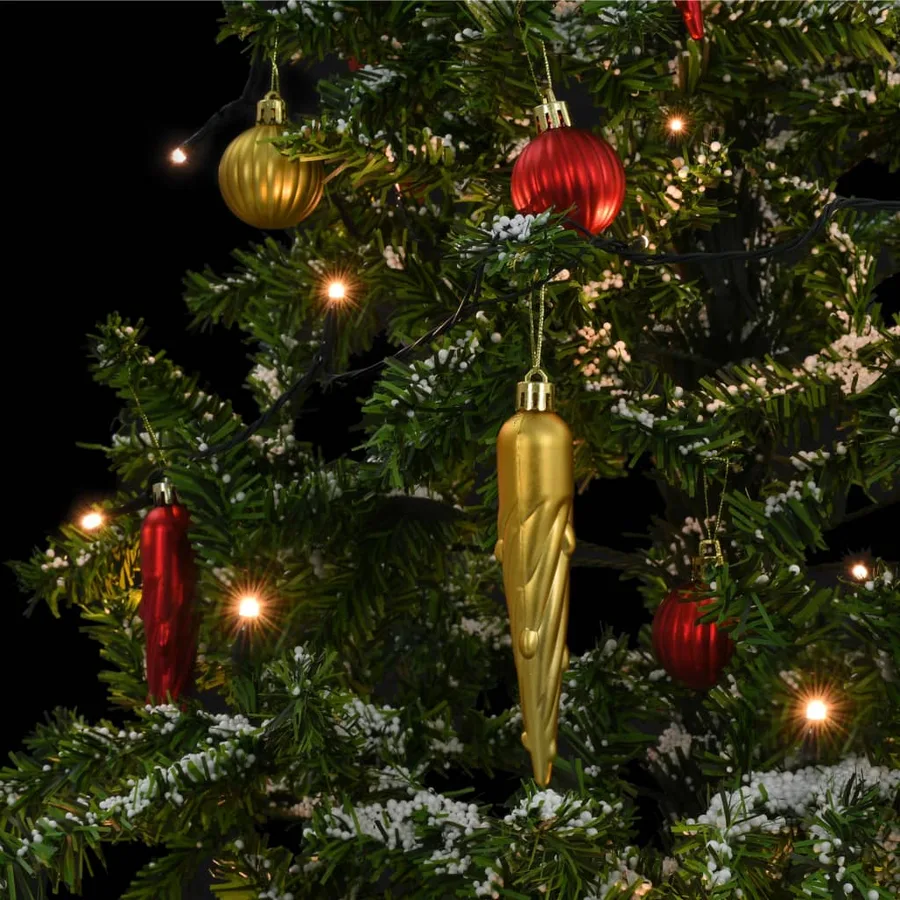 Arbre de Noël neigeux avec base de parapluie Vert 140 cm - 6