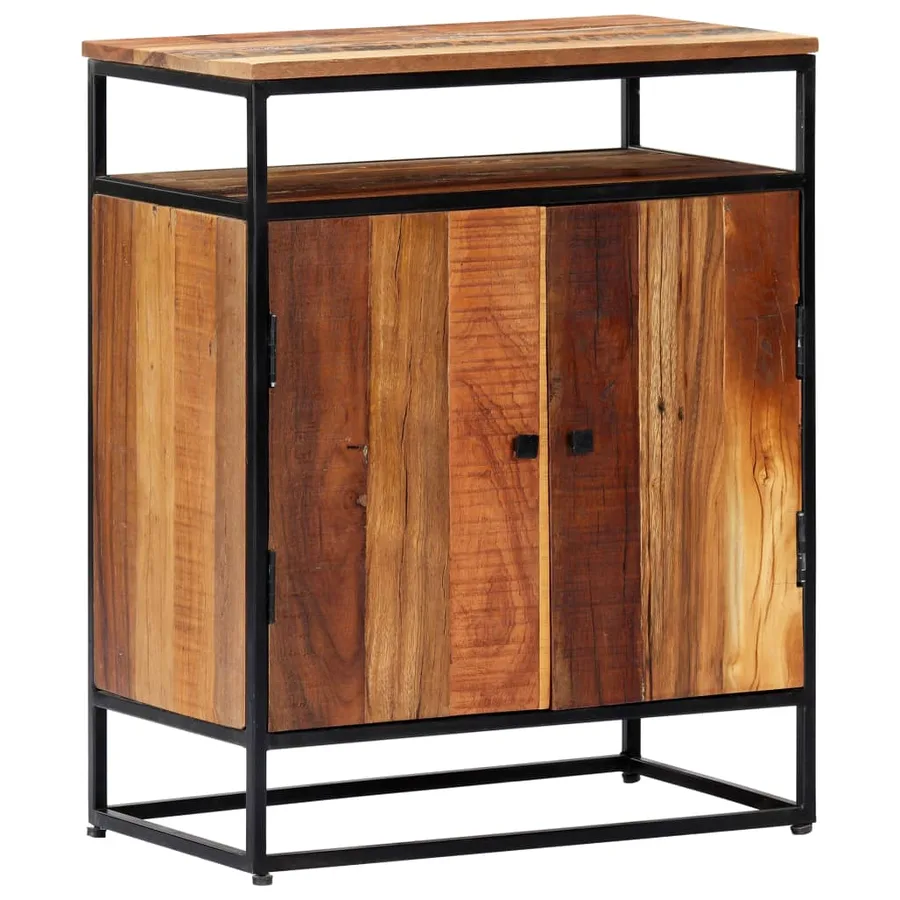Armoire latérale 60x35x76 cm Bois récupération massif et acier - 8
