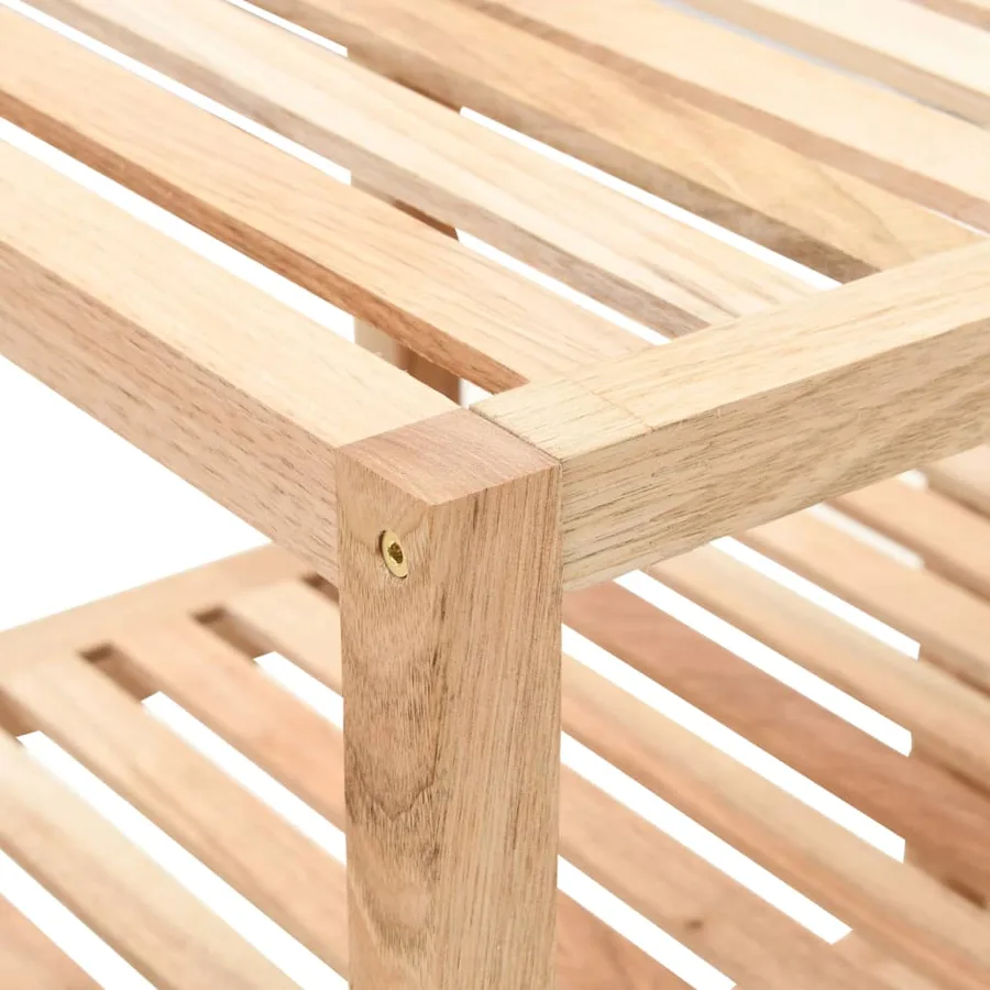 Étagère de salle de bain Bois de noyer massif 100x40x65 cm - 3