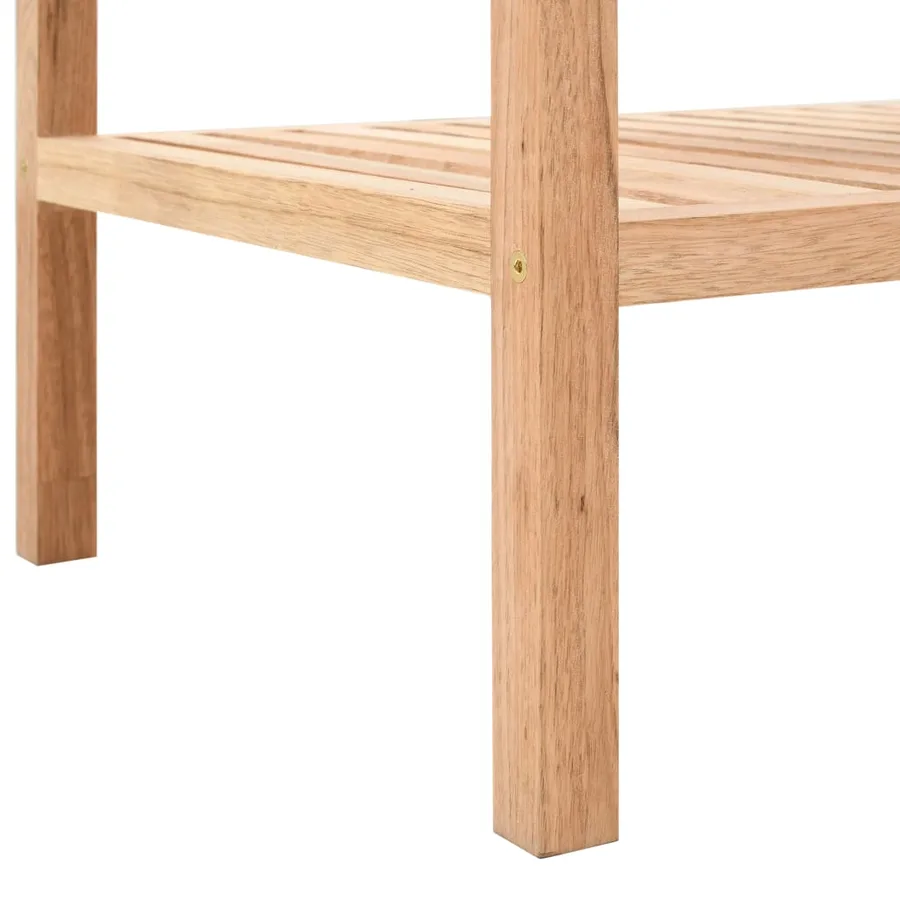 Étagère de salle de bain Bois de noyer massif 100x40x65 cm - 5