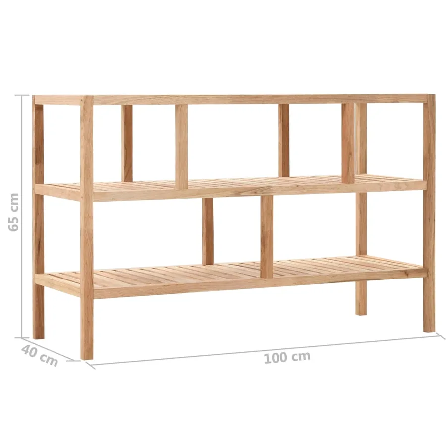 Étagère de salle de bain Bois de noyer massif 100x40x65 cm - 6