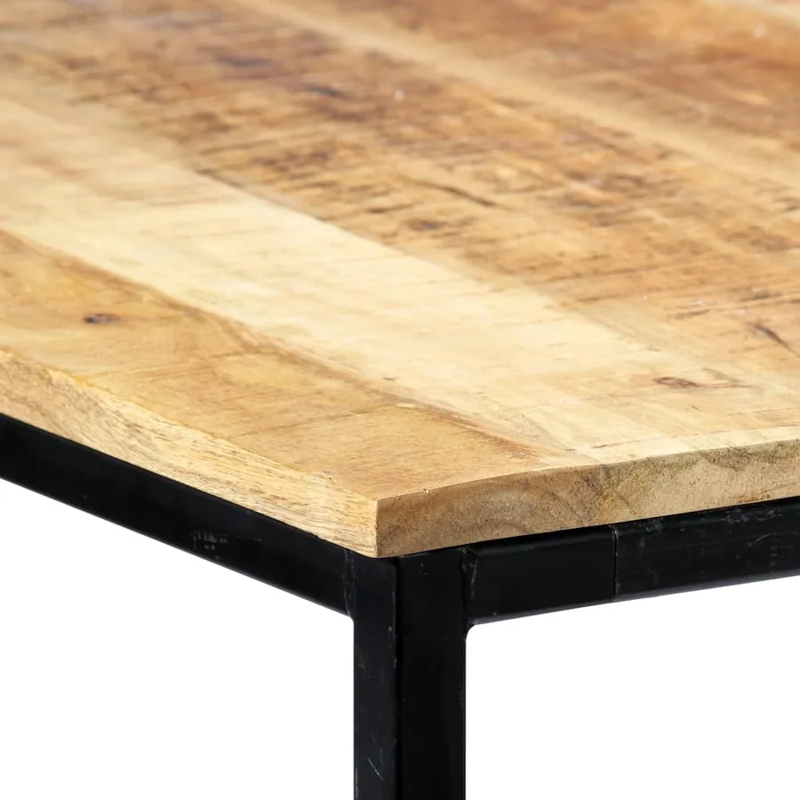 Table à manger 140x70x75 cm Bois de manguier massif brut - 4
