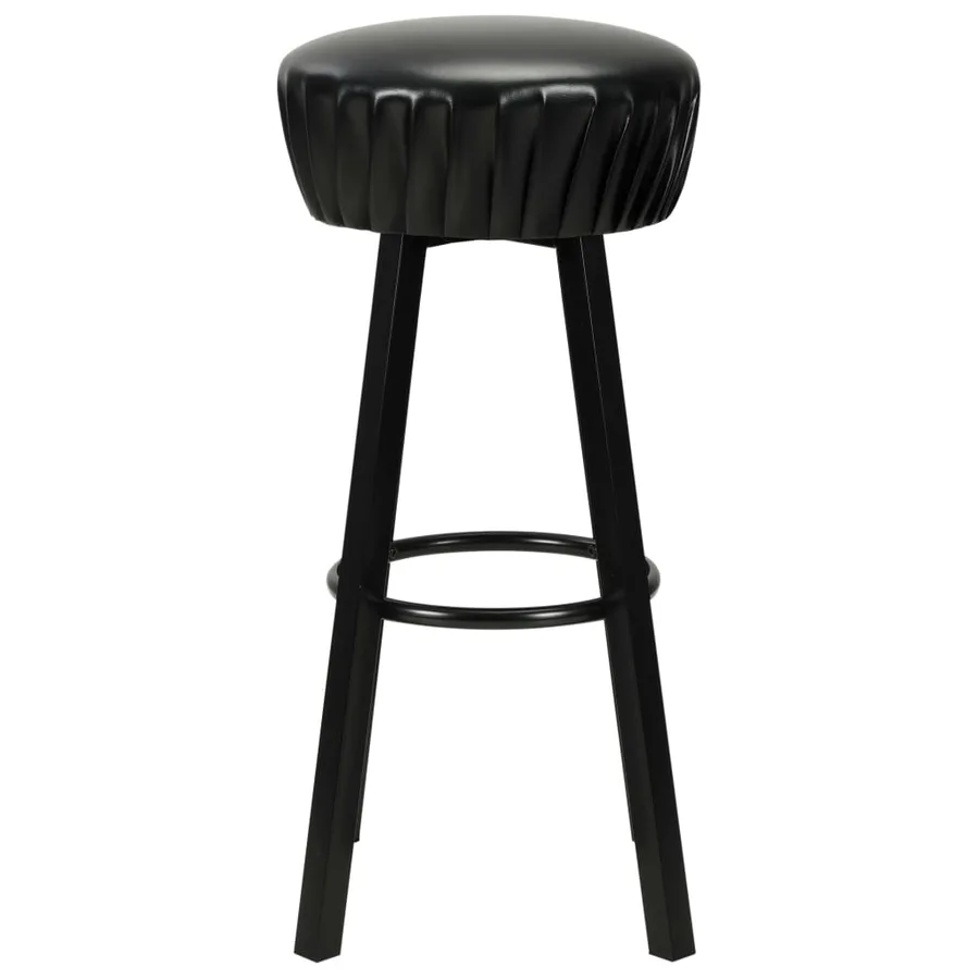 Chaises de bar lot de 2 noir similicuir - 3