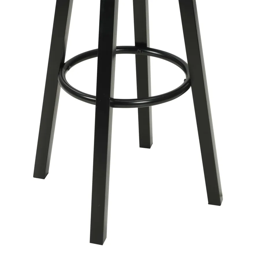 Chaises de bar lot de 2 noir similicuir - 5