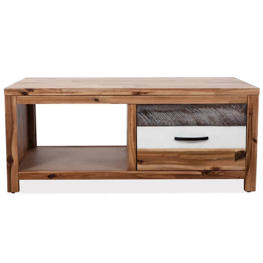 Table basse Bois d'acacia massif 90x50x37,5 cm - 2