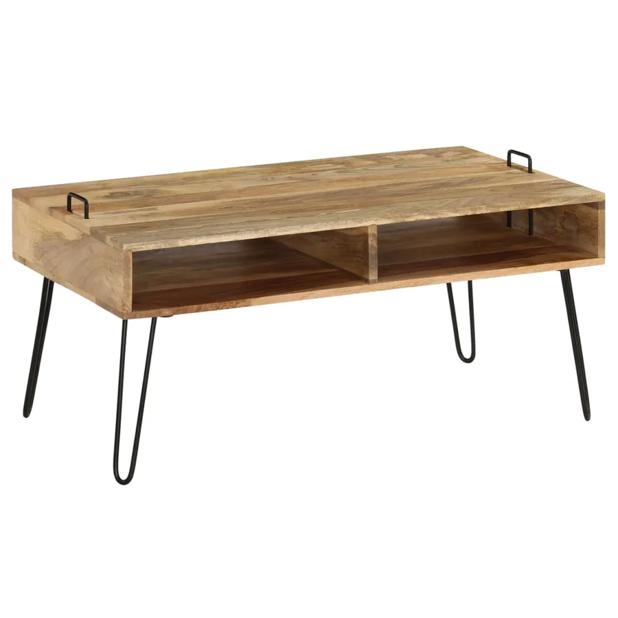 Table basse Bois de manguier massif 100x60x45 cm - 10