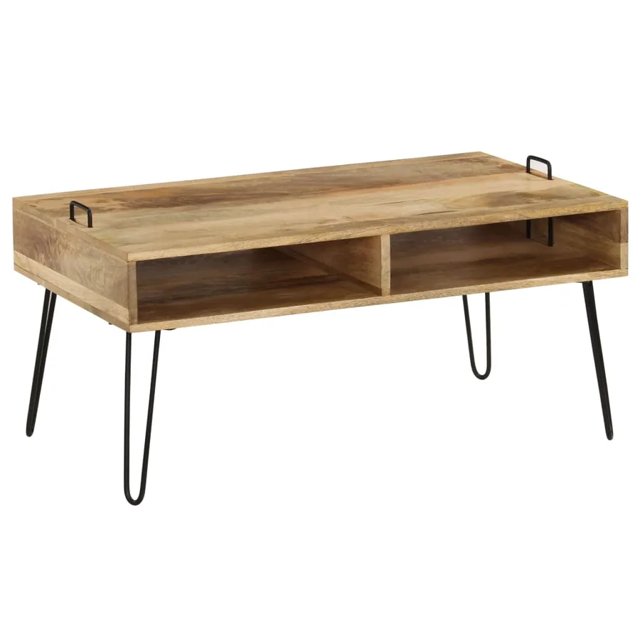 Table basse Bois de manguier massif 100x60x45 cm - 11