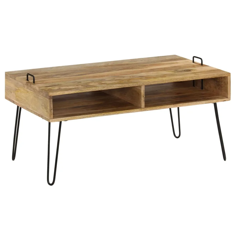 Table basse Bois de manguier massif 100x60x45 cm - 12