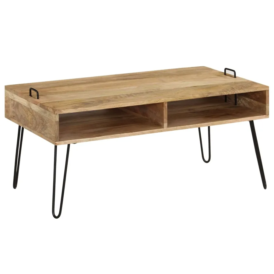 Table basse Bois de manguier massif 100x60x45 cm - 13