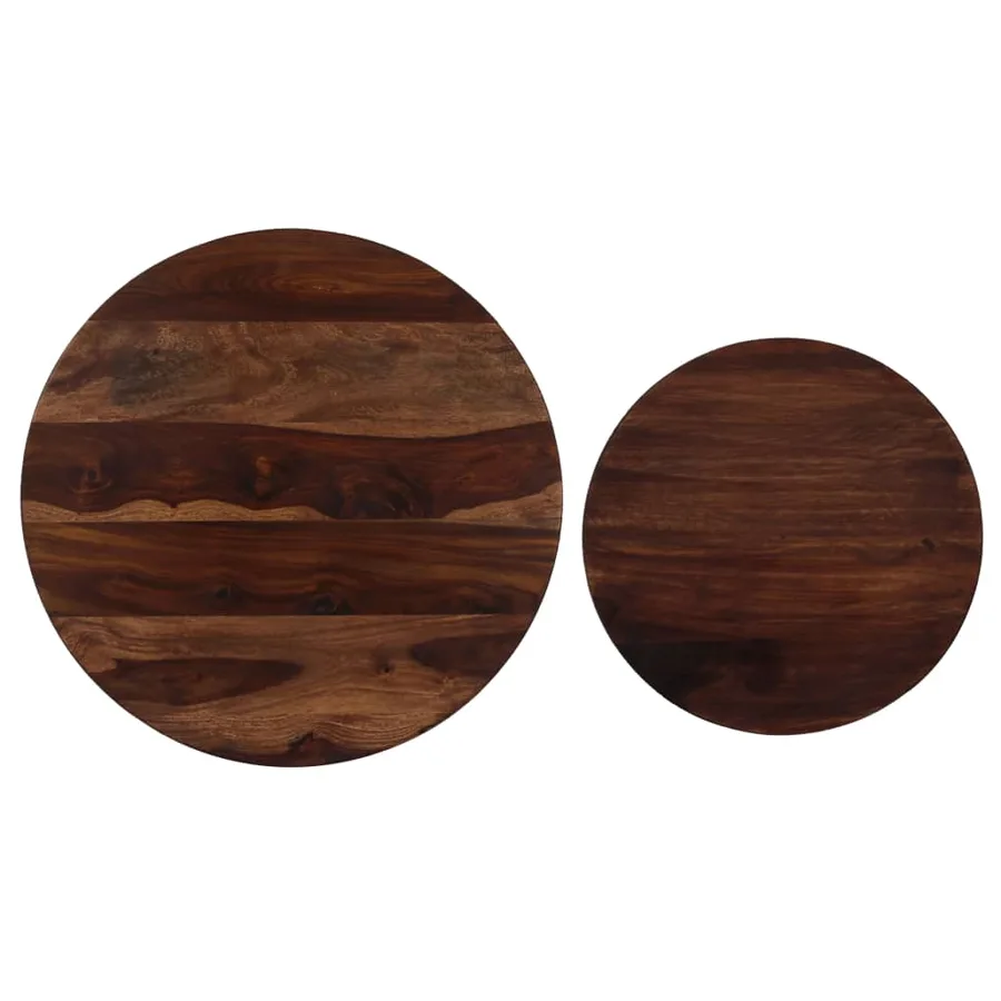 Ensemble de table basse 2 pcs Bois massif 60x35 cm - 4