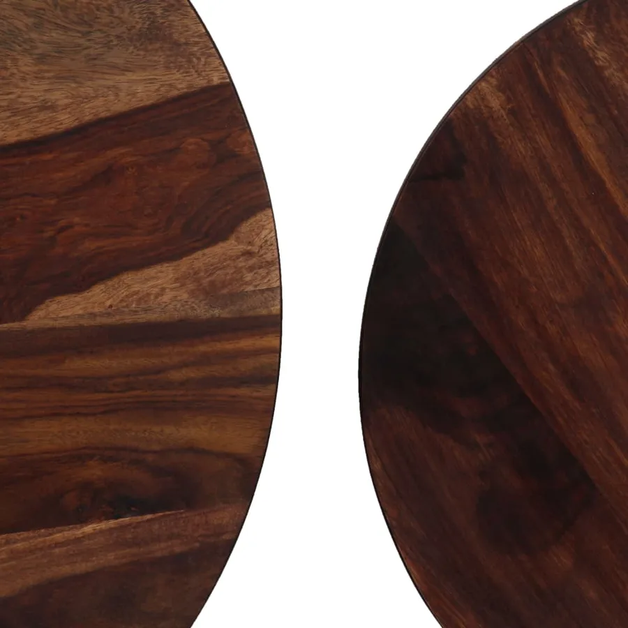 Ensemble de table basse 2 pcs Bois massif 60x35 cm - 5