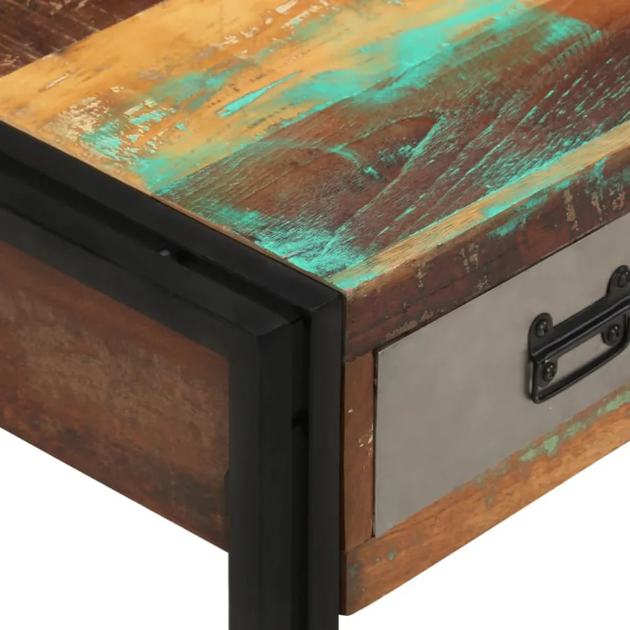 Table basse avec 3 tiroirs Bois de récupération 100x50x35 cm - 5