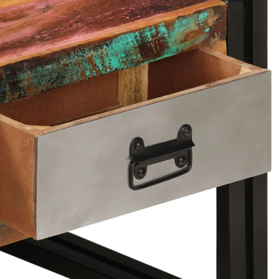 Table basse avec 3 tiroirs Bois de récupération 100x50x35 cm - 7