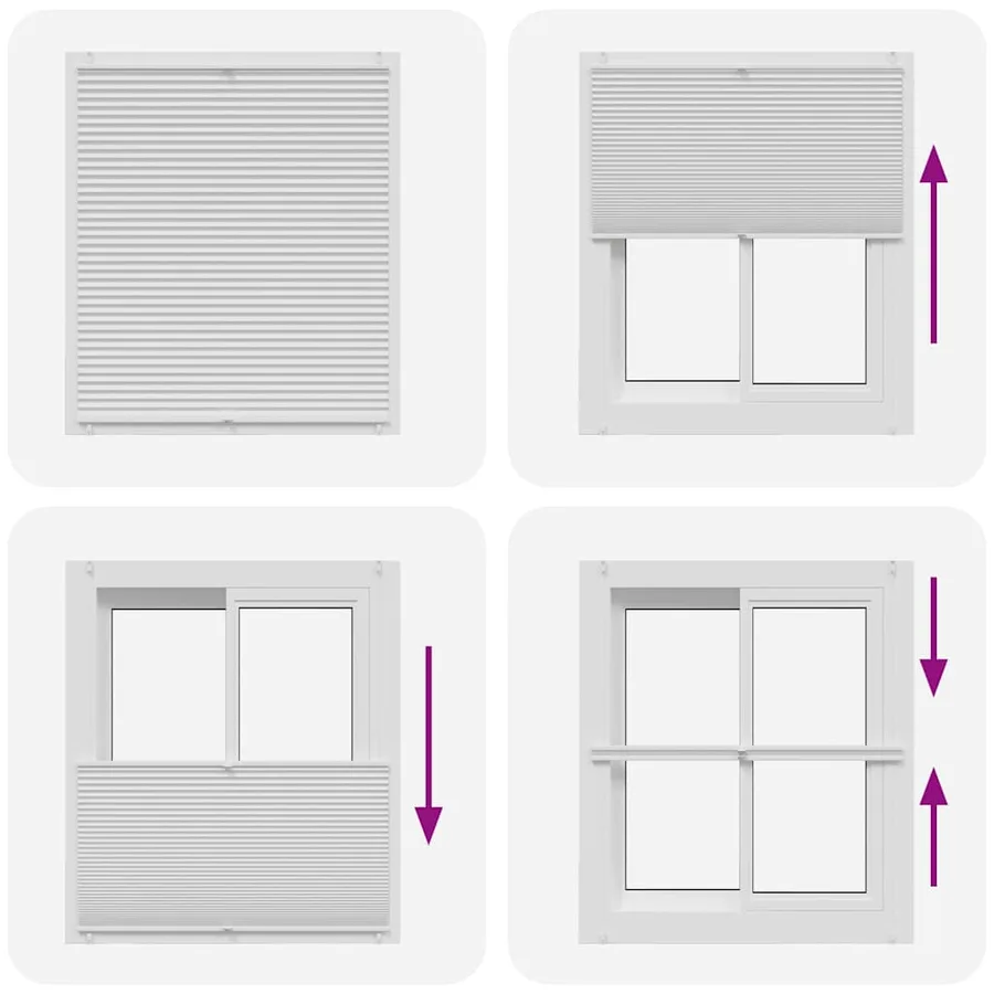 Store plissé 110x125 cm Blanc - 6