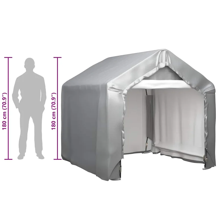 Tente de rangement Gris 180x180 cm Acier galvanisé - 7