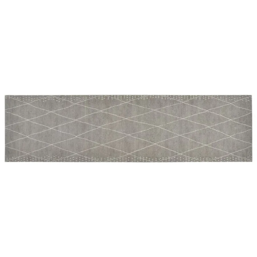 Tapis de cuisine lavable impression losange 45x150 cm velours - 2