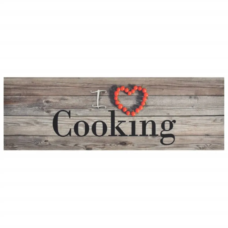 Tapis de cuisine lavable impression cuisine gris 60x180 cm - 2