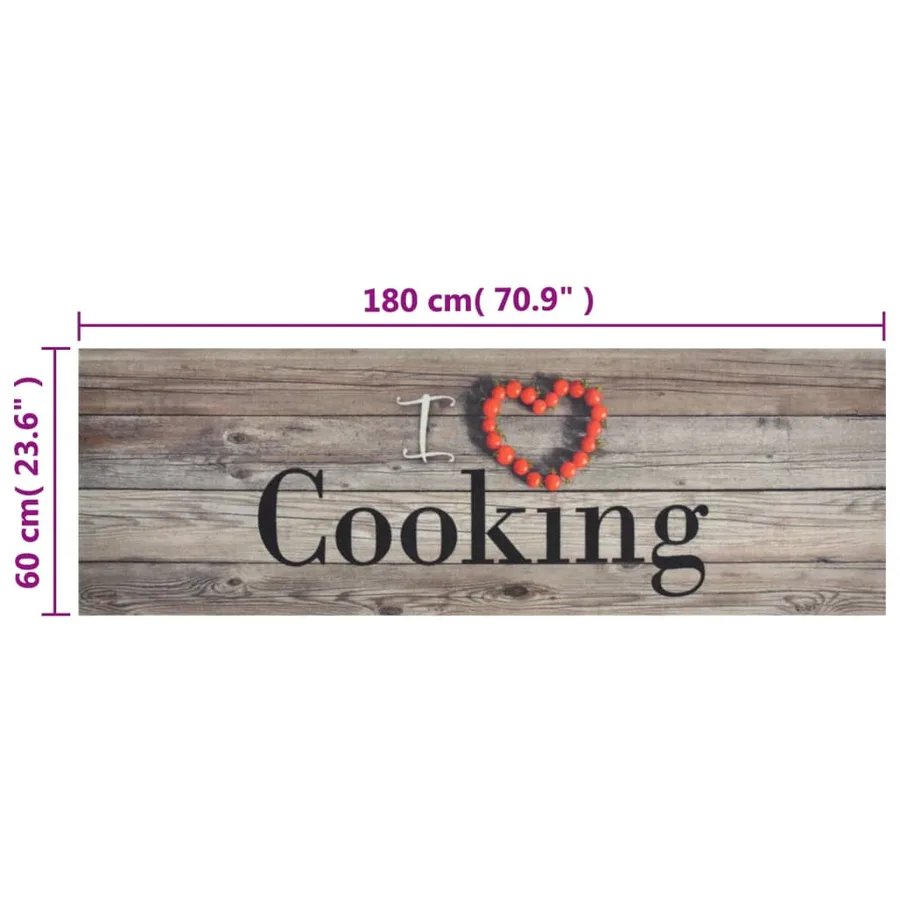 Tapis de cuisine lavable impression cuisine gris 60x180 cm - 5