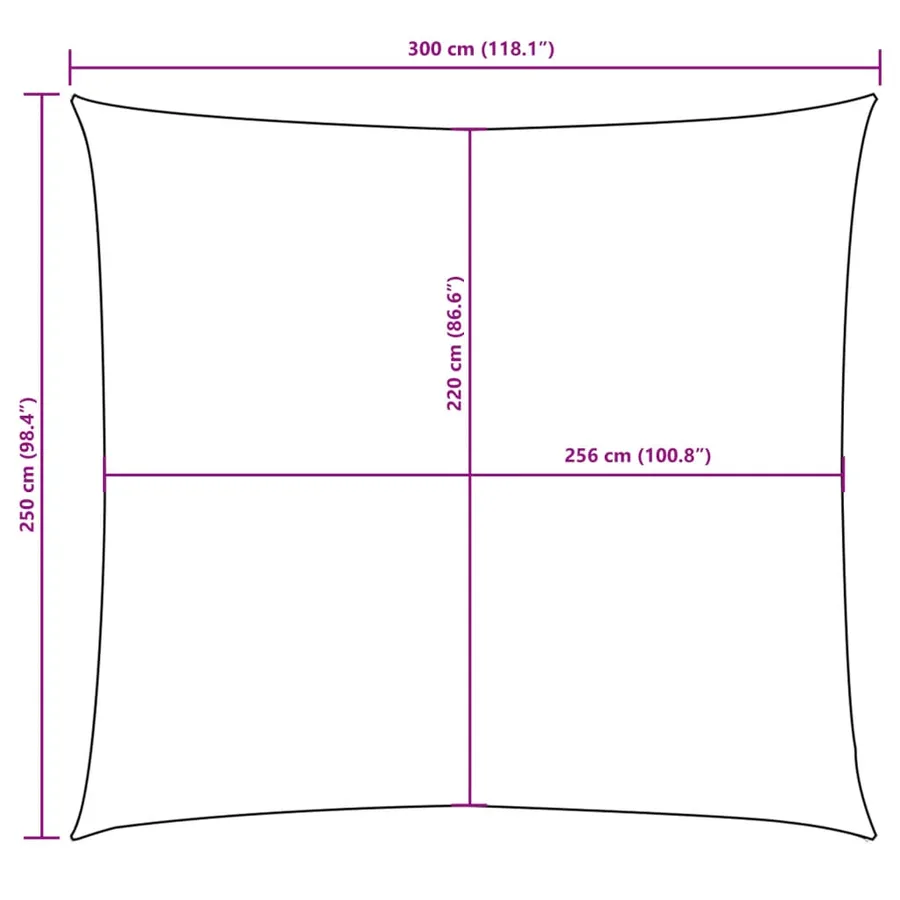 Voile de parasol tissu oxford rectangulaire 2,5x3 m beige - 10