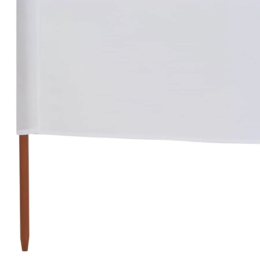 Paravent 6 panneaux Tissu 800 x 80 cm Blanc - 5