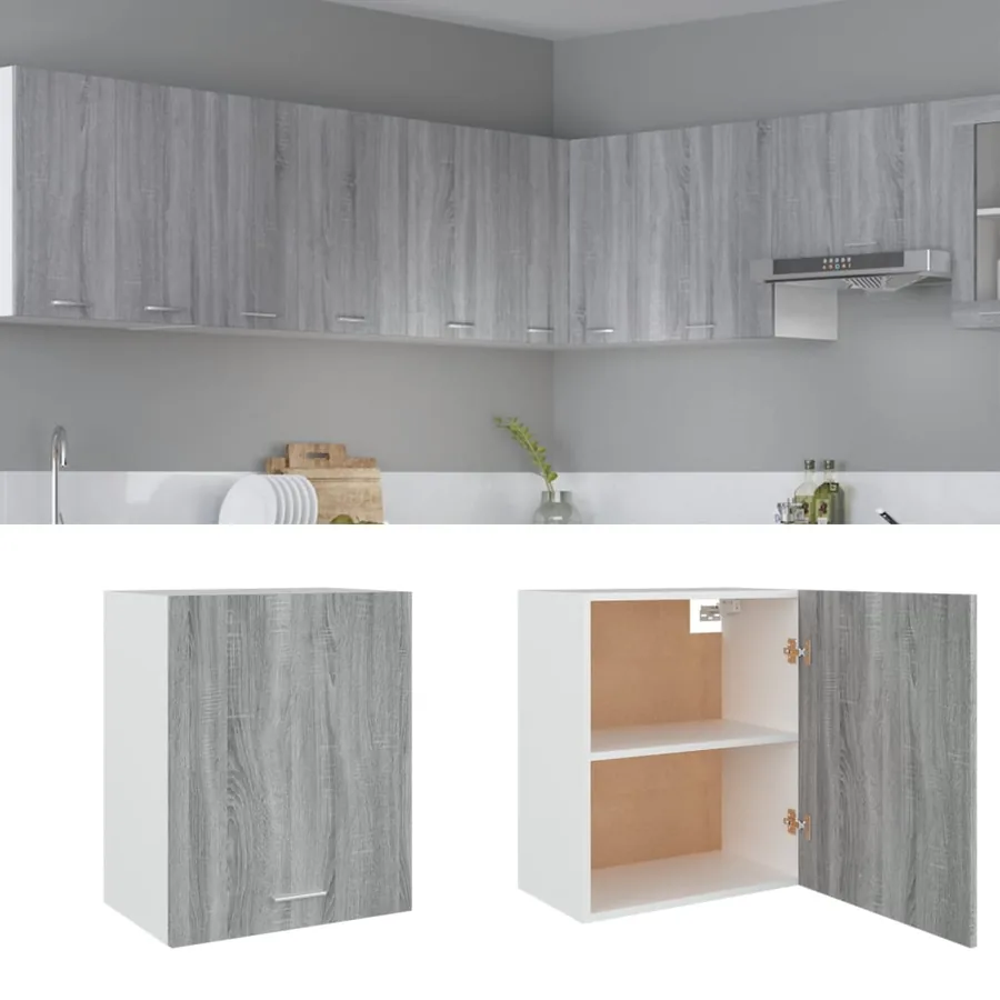 Armoire suspendue "Lyon" Gris Sonoma 50 x 31 x 60 cm Bois d'ingénierie