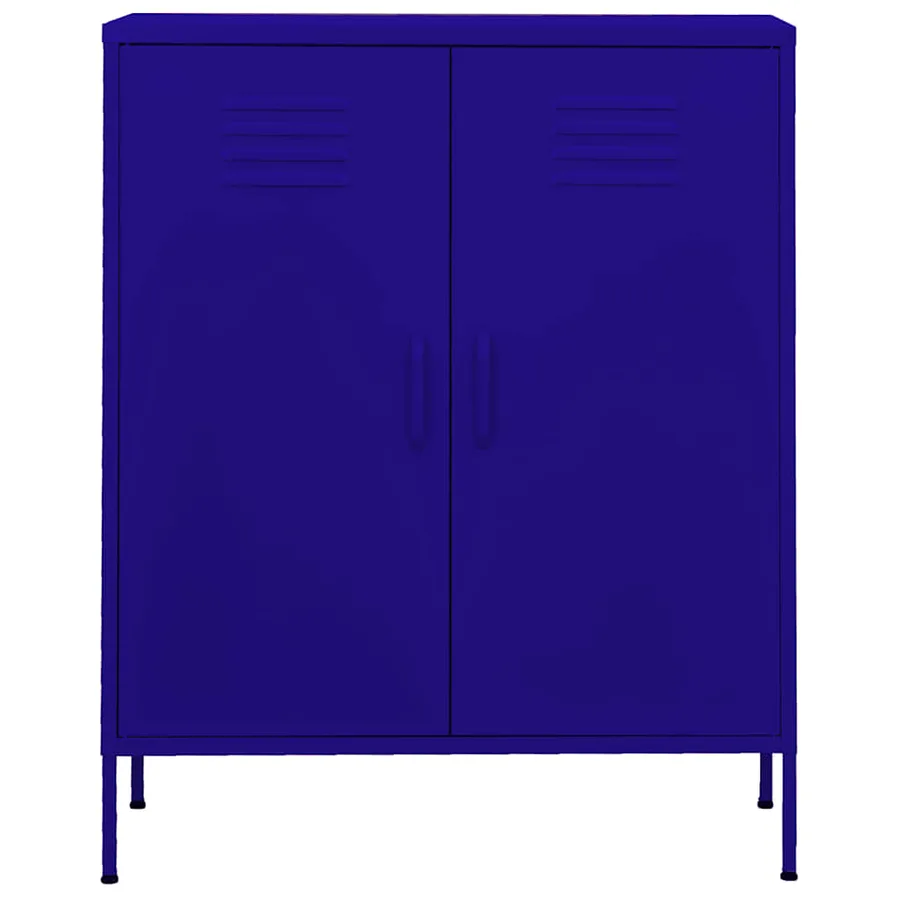 Armoire de rangement Bleu marine 80x35x101,5 cm Acier - 3