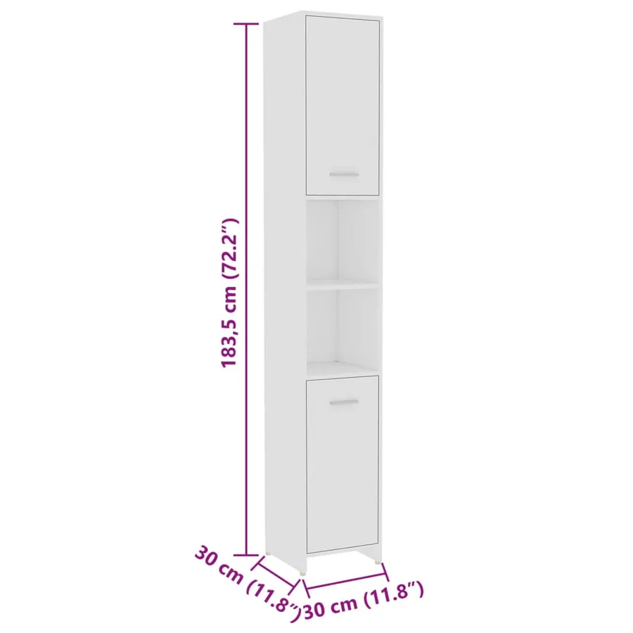 Ensemble de meubles de salle de bain 4 pcs Blanc - 14