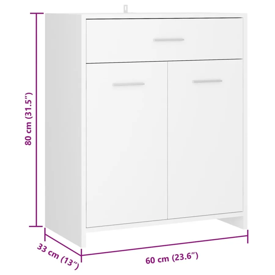 Ensemble de meubles de salle de bain 4 pcs Blanc - 16