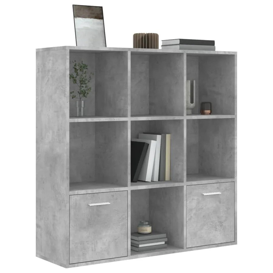 Bibliothèque Gris béton 98x30x98 cm Bois d’ingénierie - 4
