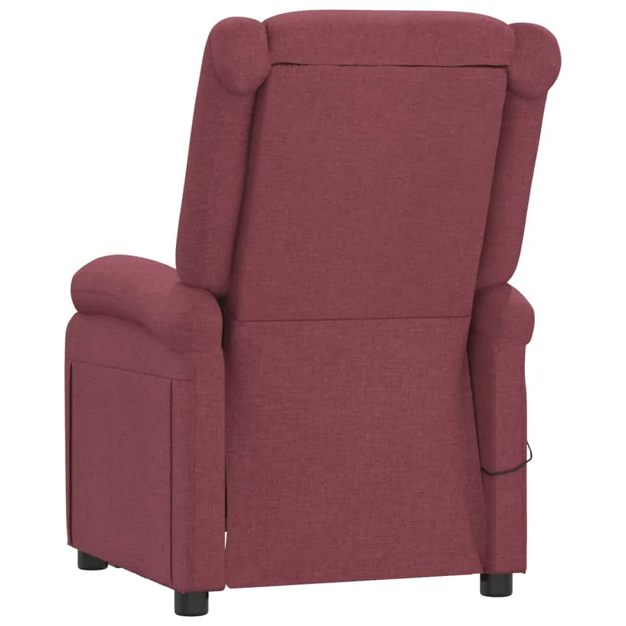 Fauteuil inclinable électrique Rouge bordeaux Tissu - 6