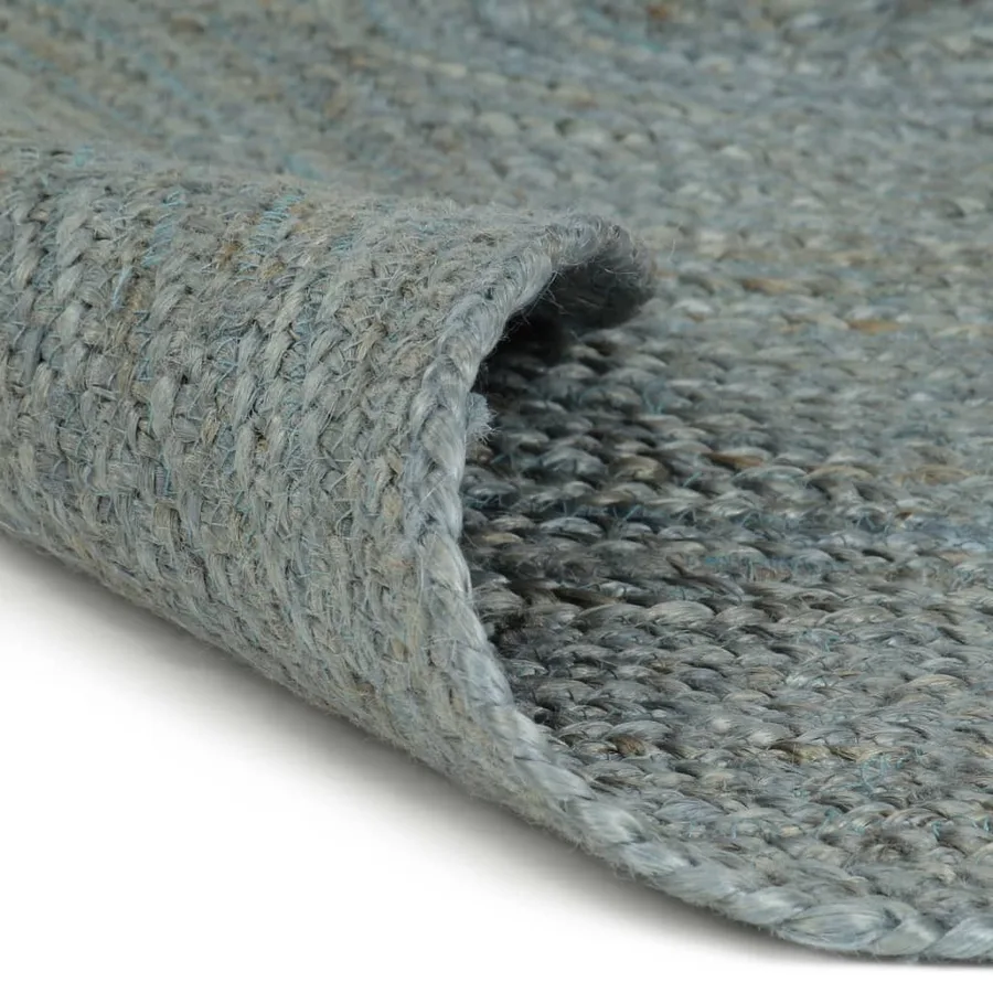 Tapis fait à la main Jute Rond 90 cm Vert olive - 2